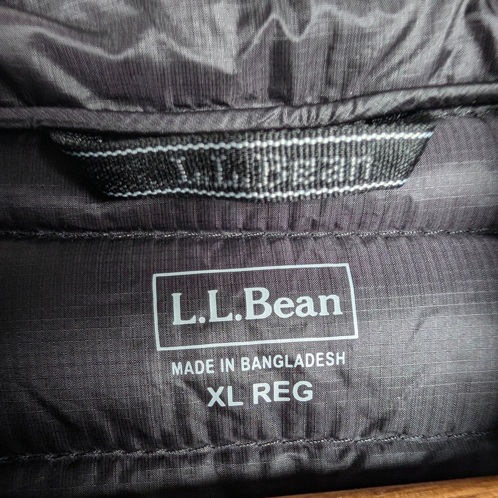L.L. Bean Puffer Vest Mens XL Black Goose DownTek 850 Ultralight Pertex Quantum - Picture 2 of 10